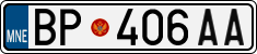 License plate of Montenegro, Trailers