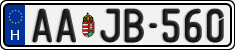 license plates of Hungary, Regular plates (2022)