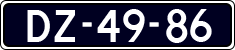 License plate of the Netherlands, Imported oldtimers (cars)