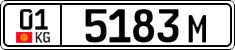 License plate of Kyrgyzstan, Foreign citizens and enterprises (2016)