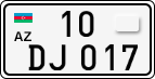 License plate of Azerbaijan, Cars