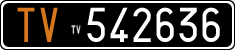 License plate of Italy, Cars (1927 year series)