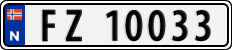 License plate of Norway, Cars