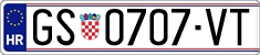 License plate of Croatia, Regular plates