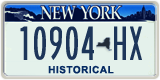 New York, Specialty plates (12345-AB)