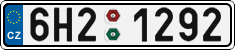 License plate of the Czech Republic, Cars (2001)