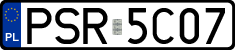 License plates of Poland, Regular car plates