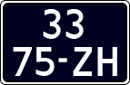 License plate of the Netherlands, Cars
