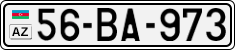 License plate of Azerbaijan, Cars