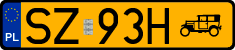 License plates of Poland, Oldtimers