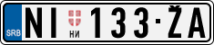 License plate of Serbia, Cars