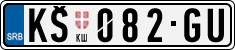 License plate of Serbia, Cars