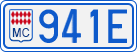 License plate of Monaco, Cars