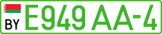 License plate Belarus, Electric vehicles (cars)