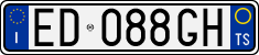 License plate of Italy, Cars (1994 year series)