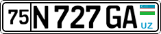 License plate of Uzbekistan, Private owners