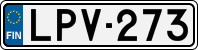 License plate of Finland, Cars