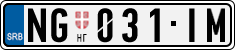 License plate of Serbia, Cars
