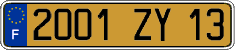 French license plate, FNI