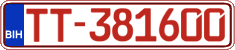 License plate of Bosnia and Herzegovina, Provisional