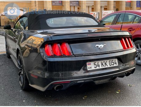 54 KK 054, Ford Mustang , Autokennzeichen aus Armenien