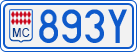 License plate of Monaco, Cars
