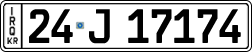 License plate of Iraq, 2022 year system