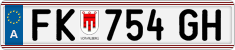 License plate of Austria, Regular plates
