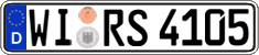 German license plate, Regular plates