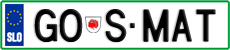 License plate of Slovenia, Vanity Plates