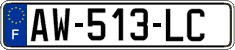 French license plate, SIV (ordinary)