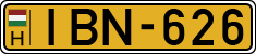 license plates of Hungary, Commercial vehicles (1990)