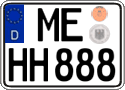 German license plate, Regular plates