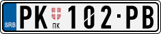 License plate of Serbia, Cars