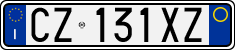 License plate of Italy, Cars (1994 year series)