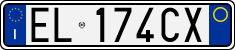 License plate of Italy, Cars (1994 year series)