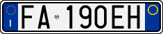 License plate of Italy, Cars (1994 year series)