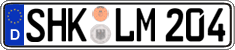 German license plate, Regular plates