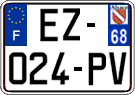 French license plate, SIV (ordinary)