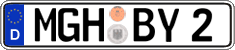 German license plate, Regular plates