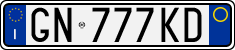 License plate of Italy, Cars (1994 year series)