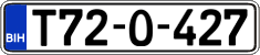 License plate of Bosnia and Herzegovina, Regular plates