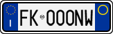 License plate of Italy, Cars (1994 year series)