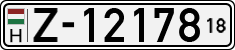 license plates of Hungary, Temporary (1990)