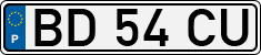 License plate of Portugal, Regular plates