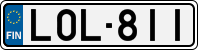 License plate of Finland, Cars