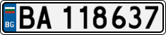 License plate of Bulgaria, Military