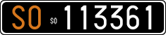 License plate of Italy, Cars (1927 year series)