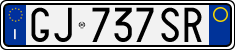 License plate of Italy, Cars (1994 year series)