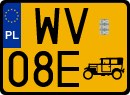 License plates of Poland, Oldtimers